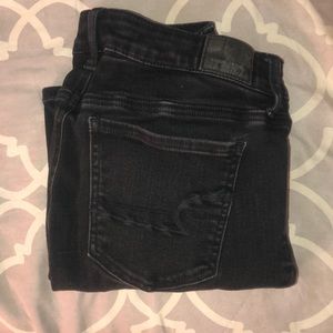 Black Ripped American Eagle Jeans